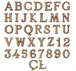 BRONZE LETTERS 'ROMANO' MODEL. FINISHED SATIN